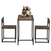 Rustic Breakfast Dining Table Set with Two Stools Modern Bar Pub Table Set UK