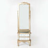 French Full Lenght Mirror Mirrored Chest of Drawers Set Champagne Silver Vanity