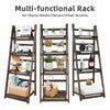 UK Foldable Ladder Shelf Display Bookcase Storage Bookshelf Plant Stand Pot Rack
