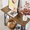 Industrial Console Table with Shelf, Slim Hallway Table for Living Room Entryway