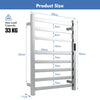 8-Tier Bathroom Heated Towel Rack Wall Mounted Plug-in Electric Towel Warmer LED