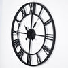 40/60/78cm Roman Numerals Skeleton Wall Clock Big Giant Open Face Round Home