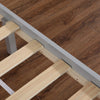 4FT6 Modern Double Bed Frame Wooden Pine Grey For Adults Kids Teenagers Bedroom