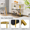 4-Tier Metal Console Table Sofa Side Table Storage Shelf Hallway Display Rack