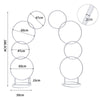 74" Tall Wedding Arch Stand Backdrop Crescent Moon Floral Stand Garland Hanging