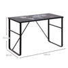 Glass Top Writing Desk Working Station Computer Table for Home, Office, Black