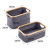 Foldable Felt Linen Storage Basket Bin Toy Box Clothes Organizer Basket w Handle