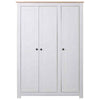 3-Door Wardrobe White 118x50x171.5 Pine Panama P1E5