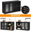 Kitchen Storage Sideboard Dining Buffet Server Cabinet Cupboard W/ Sliding Door