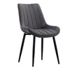 Set of 2 Dining Chairs Velvet Padded Seat Metal Leg Kitchen Chairs Multicolor