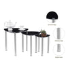 Nest of 3 Tempered Glass Nested Tables Side End Lamp Sofa Tables Living Room
