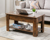 Coffee Table With Storage Lift Top Up Drawer Shelf Wooden Living Room Furniture