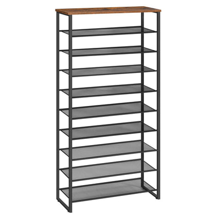 10-Tier Shoe Rack Capacity Shoe Storage Organizer Shoe Storage Unit Shoe Shelf