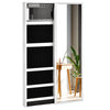 Wall-mounted Jewelry Storage Cabinet Sliding Door Jewelry Armoire W/ Mirror