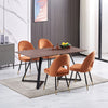 Dining Table & Chairs Set 4/6 Velvet Fabric Padded Seat Kitchen Furniture