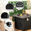 50000BTU Square Propane Firepit w/High-temp Resistant Tabletop Gas FirePit Table