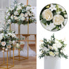 Artificial Rose Hydrangea Flowers Bouquet Leaves Balls Wedding Home Garden Decor