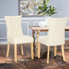 2/4Pcs Upholstered Dining Chair High Back Padded Seat with Door Knocker Kitchen