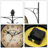 Outdoor Garden Wall Clock Round Metal Frame Double Sided Station Clock Quartz