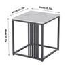 Pro Designed White Marble Coffee Table Elevated Black Metal Frame Garden Table