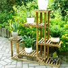 6 Tier Plant Stand Corner Dispaly Shelf Ladder Planter Flower Pots Garden Rack