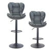 2x Bar Stools Faux Leather Kitchen Pub Breakfast Bar Chair Ajustable Swivel