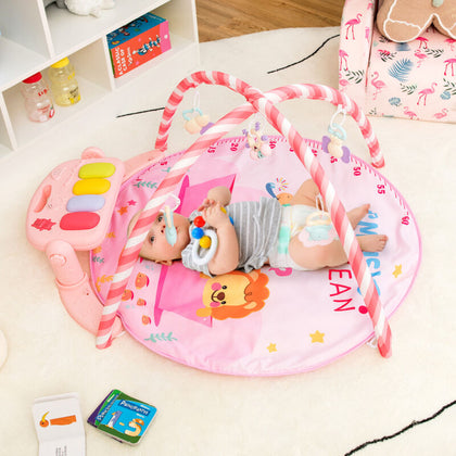 4-in-1 Baby Kick and Play Piano Gym Infant Toddler Activity Play Mat with Toys