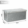 Crushed Velvet Diamante Ottoman Storage Box Folding Stool Space Saving Pink Grey