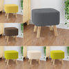 Square Footstool Upholstered Padded Stool Pouffe Seat Chairs Sturdy Wooden Legs