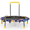 2 in 1 Kids Trampoline with Handle Height Adjustable Children Tree Swings Nest