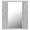 Vanity Cloakroom RGB LED Bathroom Mirror Cabinet Concrete Grey Unit 40x12x45cm