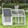 Outdoor Wooden Rabbit Hutch Bunny Hutch House Guinea Pig Cage with Run Space