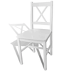 Wooden Dining Chairs Seats 2/4pcs Home Restaurant Seats Kitchen Lounge Chairs
