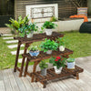 3 Tier Step Design Wood Plant Stand Corner Ladder Flower Pot Shelf Plant Bench