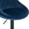 1/2x Breakfast Bar Stool Swivel Gas Lift Adjustable Height Velvet Padded Chair