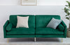 Velvet Sofa Bed Living Room Furniture 2 seater sofa bed with 2 bolister cushions