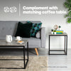 Coffee Side End Table Sofa Living Room Wooden Metal Bedside Furniture Round Tea