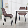 Dining Chairs Set of 2 Faux Leather Kitchen Chairs with Metal Legs Restaurants