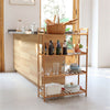 Exquisite Bamboo Shelf Kitchen Bathroom Shelf Flower Stand Storage Shelving Unit