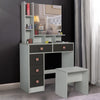 Dressing Table With Mirror Modern Makeup Desk Bedroom Vanity Table Set + Stool