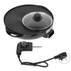 2 in 1 Non stick Electric Grill Hot Pot with Glass Lid BBQ Oven Cooking Kitchen