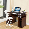 Computer Desk Home Office Workstation with 2 Drawers & Storage Compartments
