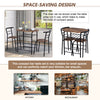 3Pcs Dining Table and Chairs Set for Kitchen Dining Room Breakfast Furniture Set