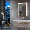 LED Illuminated Bathroom Mirror Cabinet with Shelf Storage 500x700 Wall Mounted