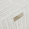 Set of 3 Resin Wicker Woven Storage Baskets Hamper Box With Lid Lock Large Unit