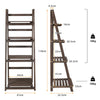 3/4 Tier Wooden Ladder Shelf Display Stand Unit Home Plant Flower Book Shelves