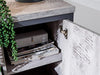 Large Grey Sideboard Storage Unit 2 Drawers 3 Doors Metal Handles Industrial