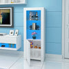 Cabinet Sideboard Unit Cupboard Display Matt body - High Gloss Doors LED Lights