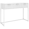 Living Room Modern Console Table White 106x35x75 cm Steel