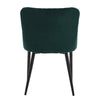 2X Green Velvet Dining Chairs Diamond Seat Padded Kitchen Dining room Chairs